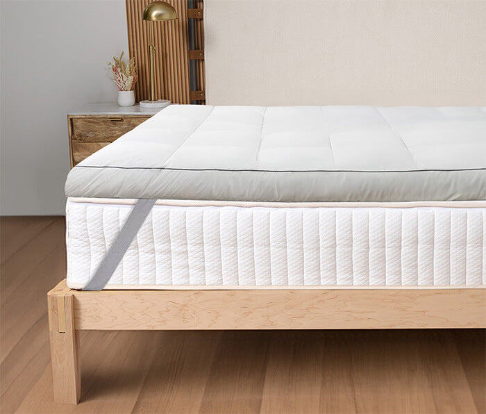 Down Mattress Pad with an alternative plush pillow top cover