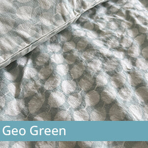 organic belgian linen sheet sets geo green