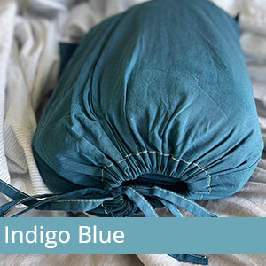 organic belgian linen sheet sets indigo-blue