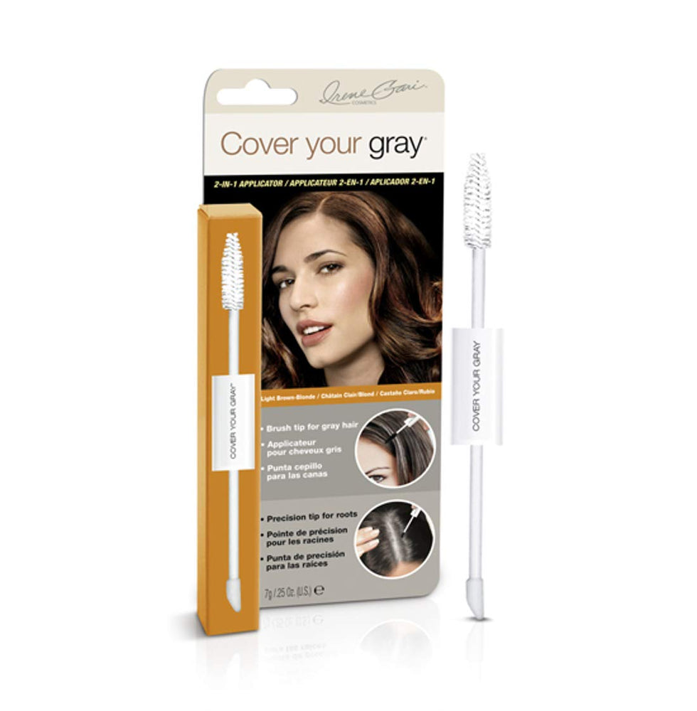 Cover Your Gray 2-in-1 Wand & Sponge Tip Applicator - Light Brown