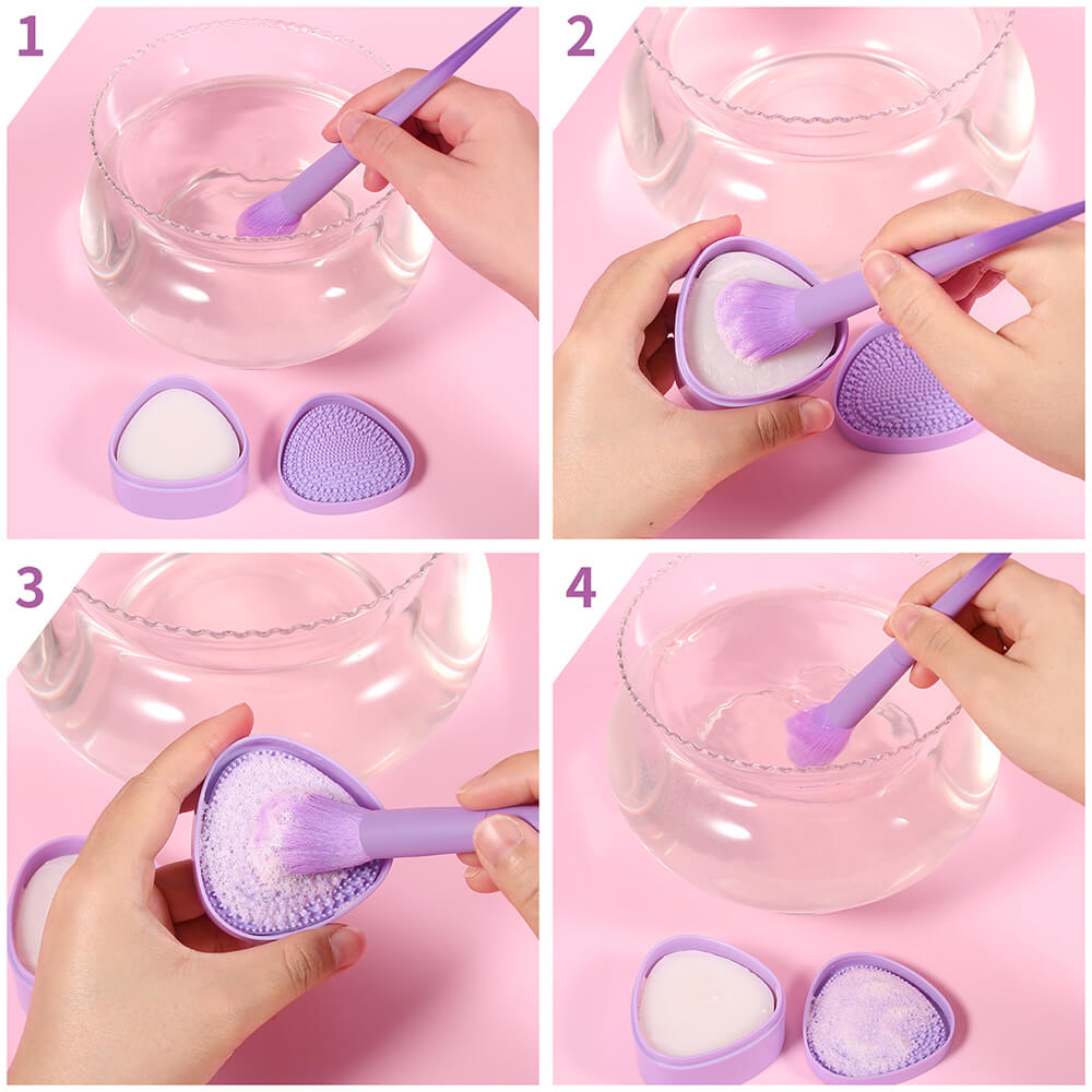 limpieza de brochas de maquillaje