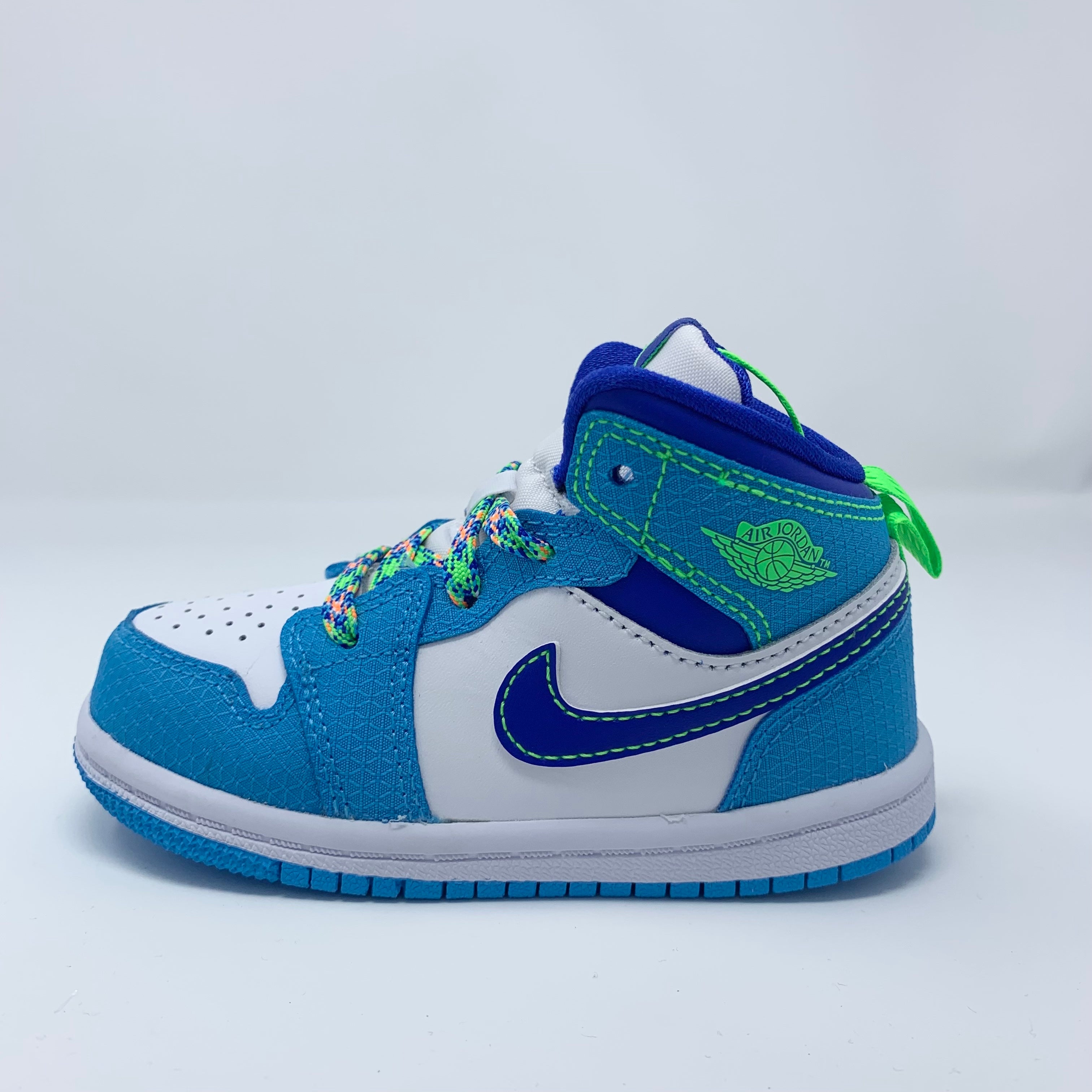 Jordan 1 Mid “Sprite” (PS) – KeepEmLACED