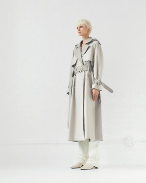 SUSTAINABLE WATER RESISTANT TRENCH COAT – CAALO