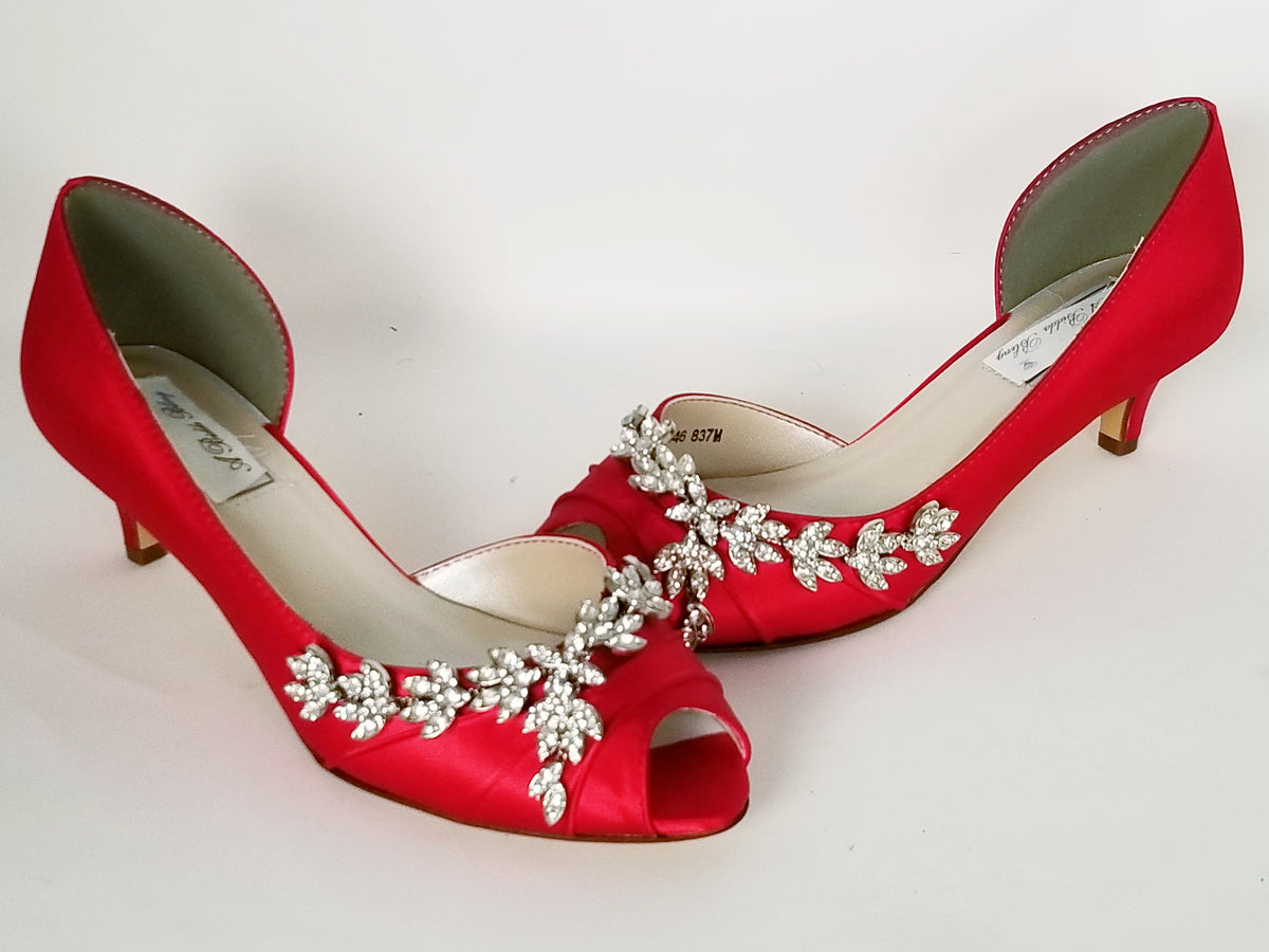 Red Wedding Shoes | Red Bridal Shoes | A Bidda Bling – Custom Wedding ...