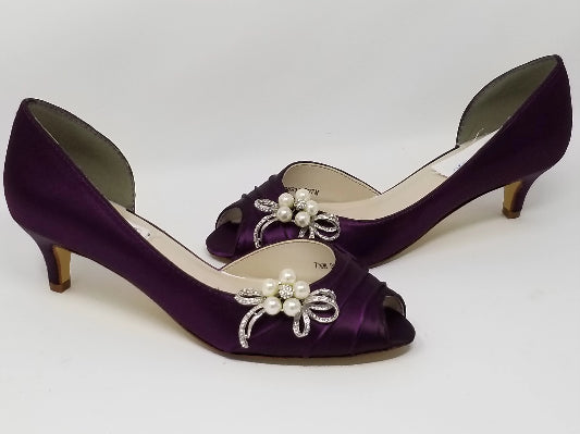 Eggplant Purple Bridal Shoes with a 
