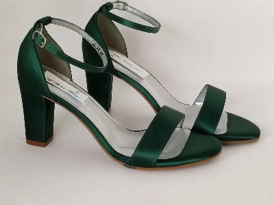 green block heel shoes