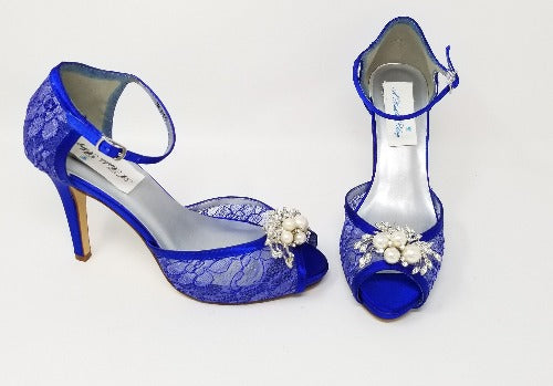 royal blue diamante shoes