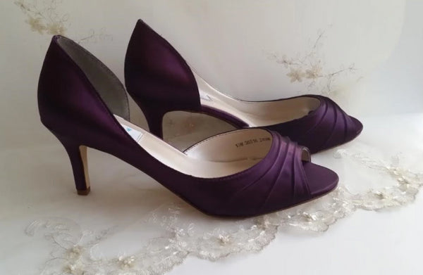 plum bridal shoes