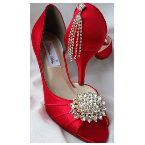 Bridal shoes, Bridesmaid shoes, Red bridal shoes