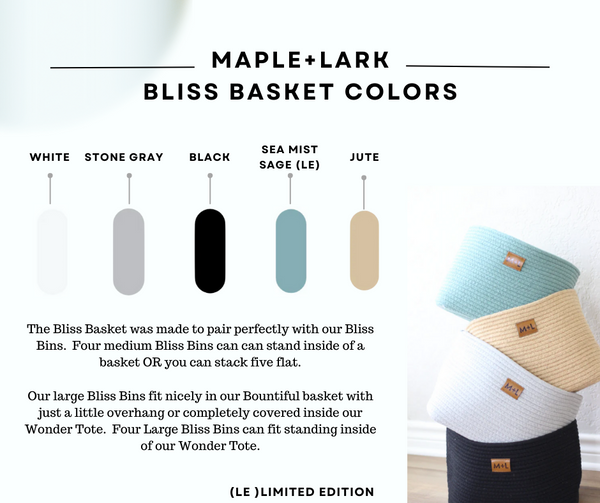 Obsessed with my bliss bins from @Maple and Lark! They work perfect fo