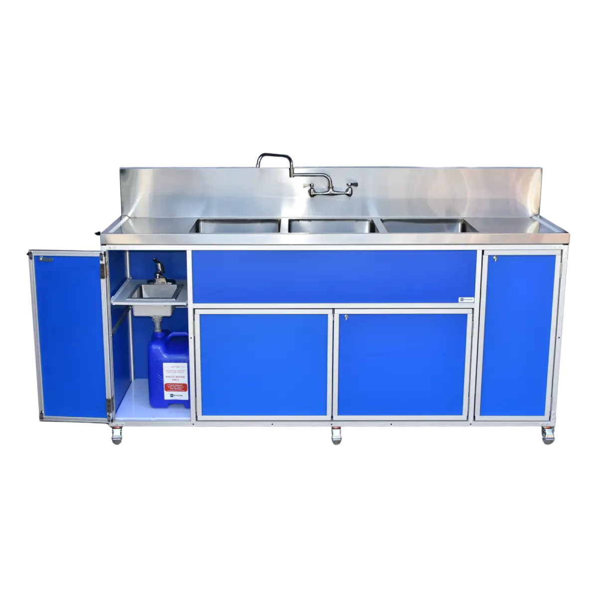 Monsam Large Commercial Four Deep Basin Portable Sink PSE-2004LA