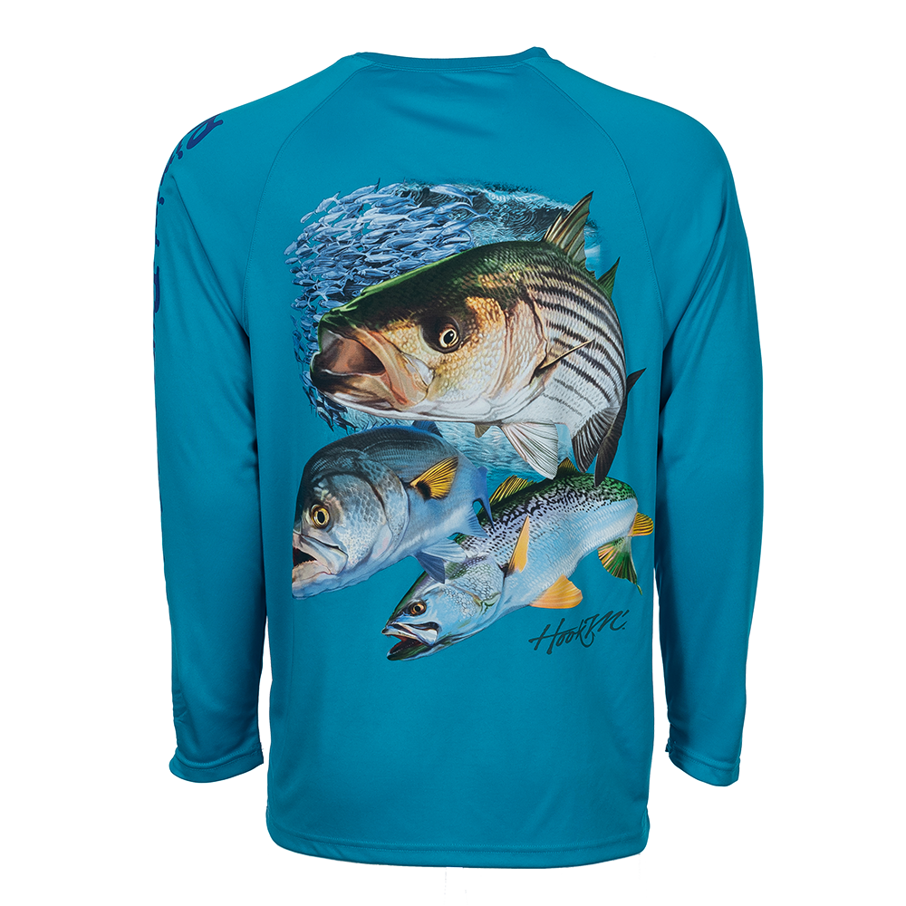Bimini Bay Outfitters Hook M' Men's Long Sleeve Shirt - Reef and Wreck  Species