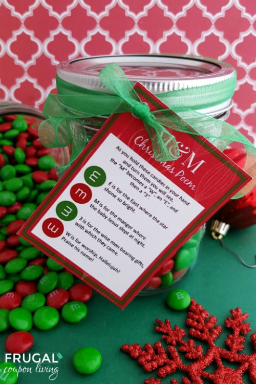 Christmas M&M Poem Gift Tag Printable for Jar – Frugal Coupon Living