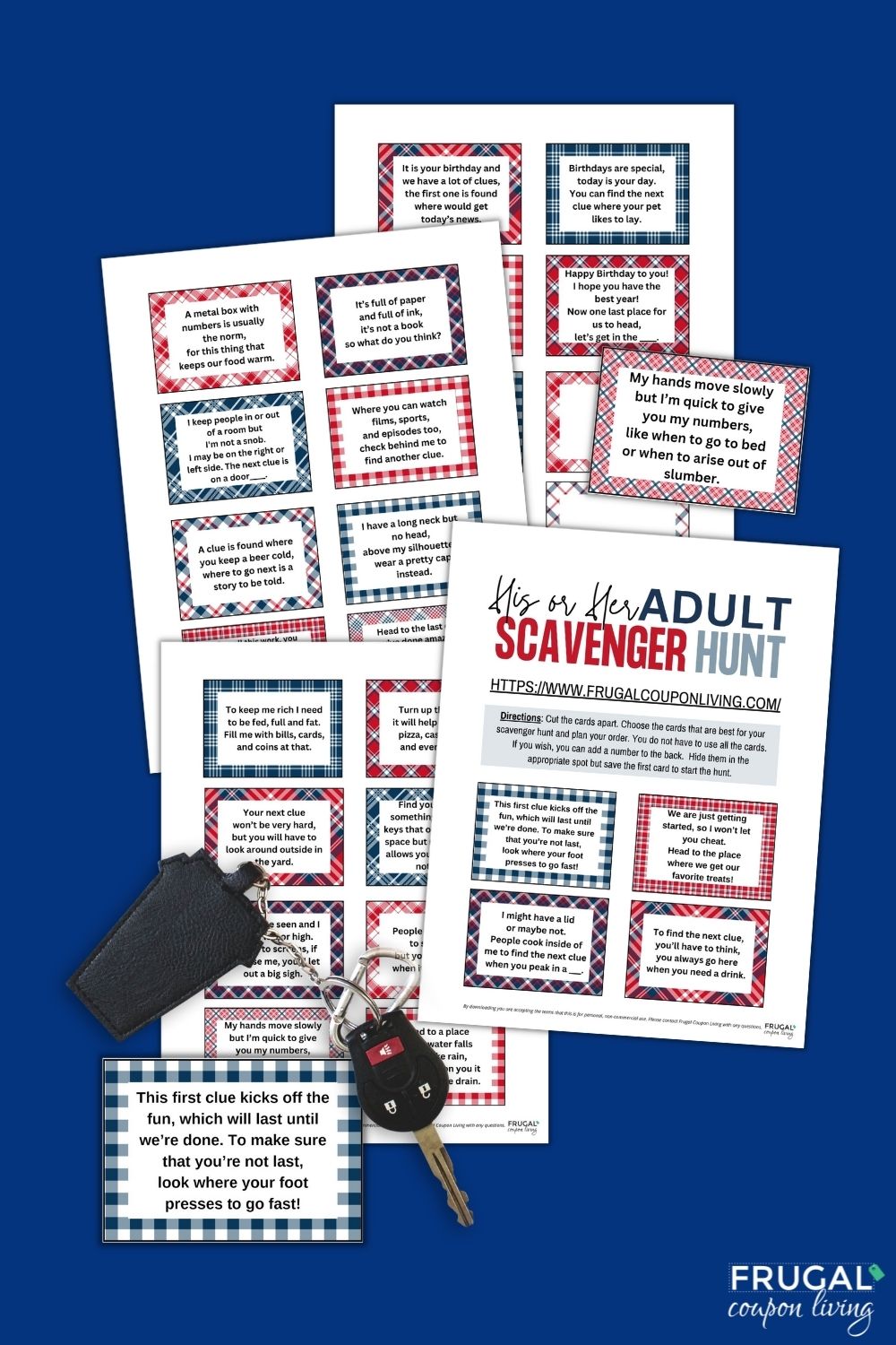 Adult Scavenger Hunt Clues With At Home Birthday Scavenger Hunt Cards Frugal Coupon Living 