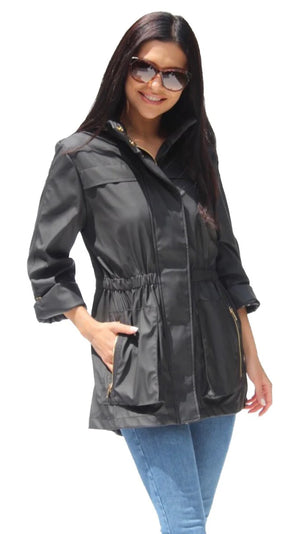 Anna Rain Jacket - Black - Blossom Boutique