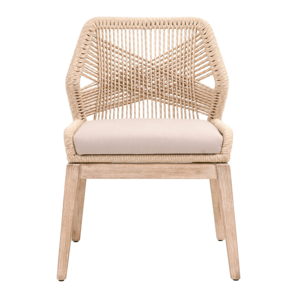 Loom Dining Chair - Taupe & White Flat Rope, Pumice, Gray Mahogany –  Curated By Norwood