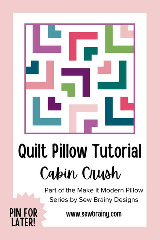 Pin this free Cabin Crush quilt pillow tutorial