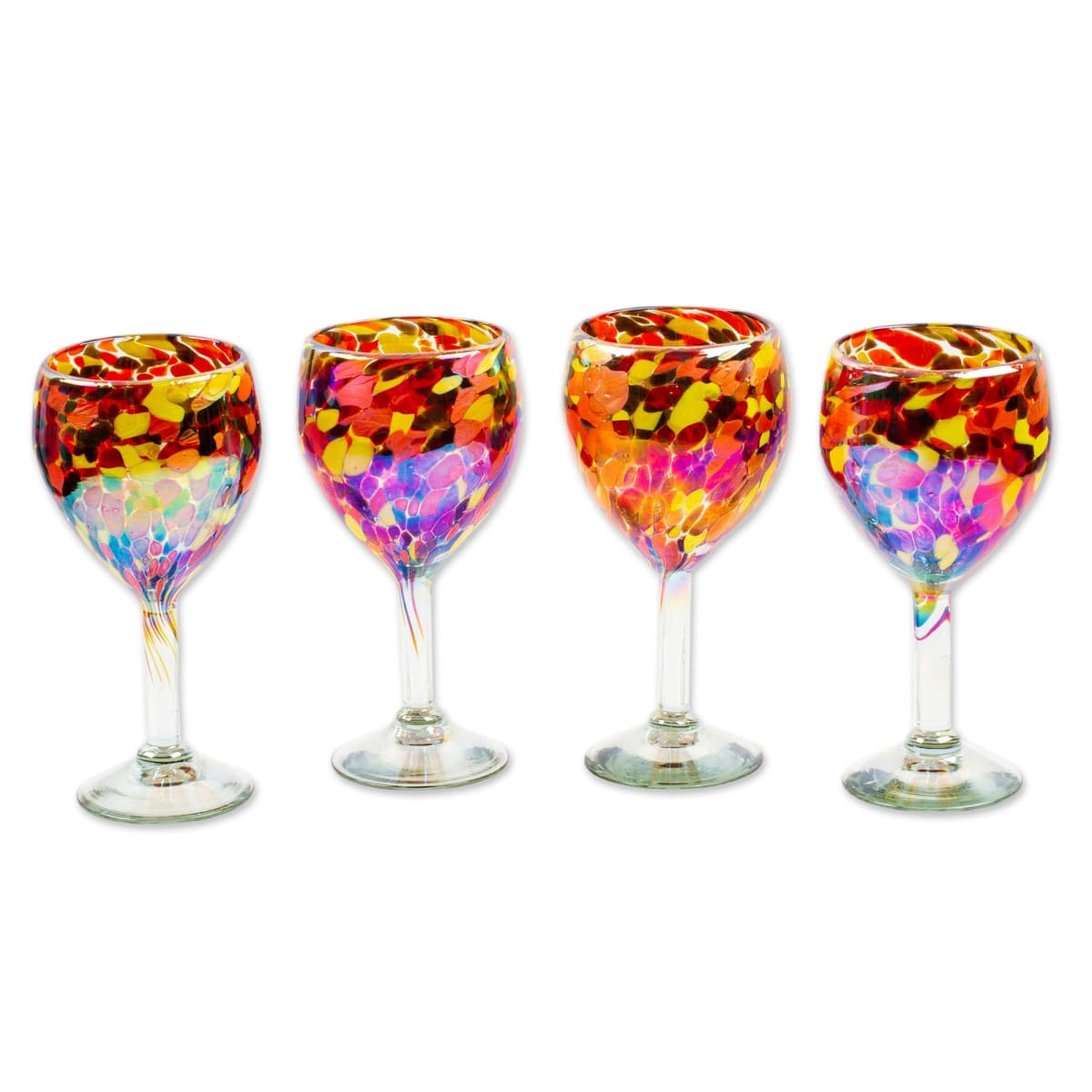 Recycled Glass Drinking Glasses, Set of 4