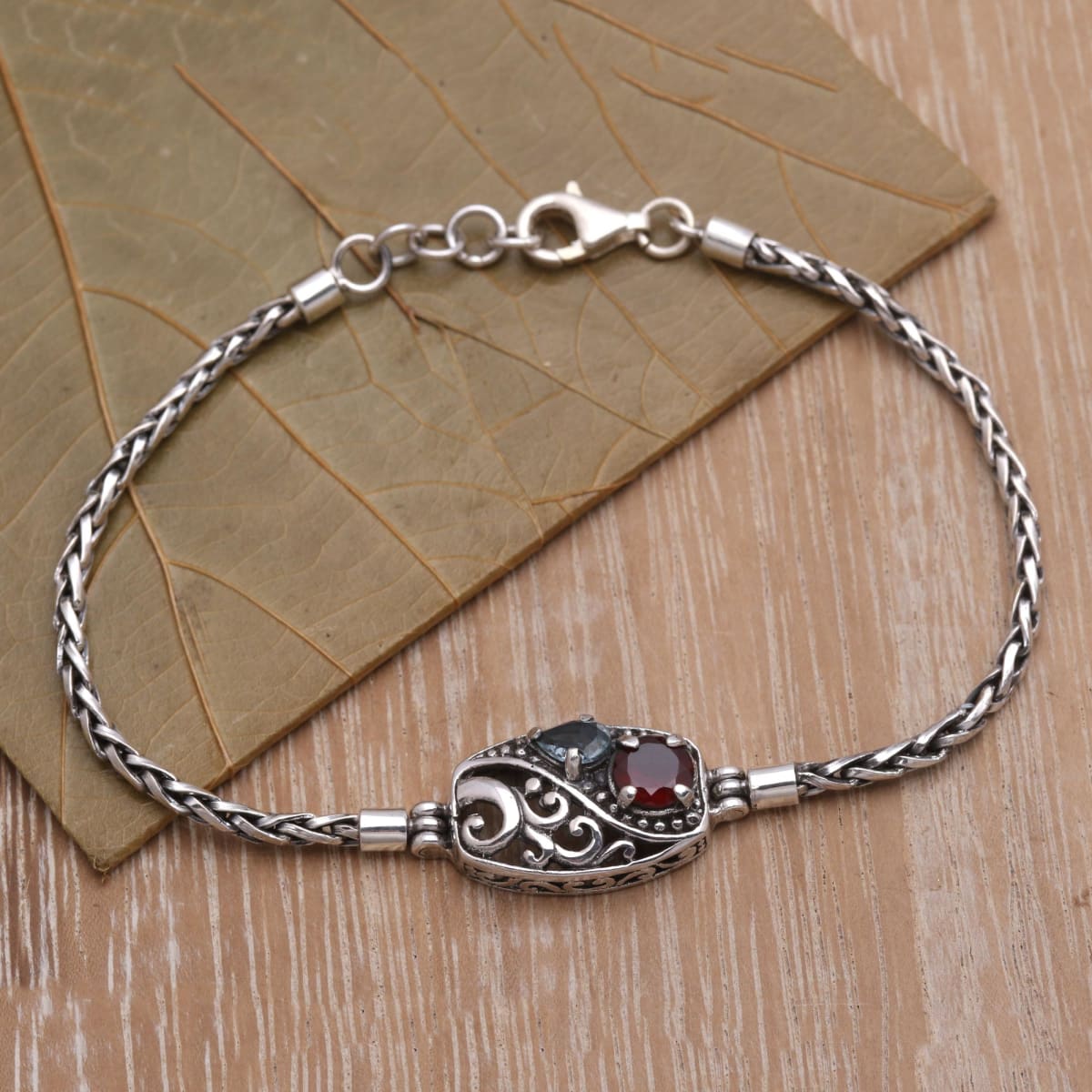 NOVICA Handmade Passion - 925 Sterling Silver Mens Bracelet, Indonesian  Chain Bracelet, 8.75