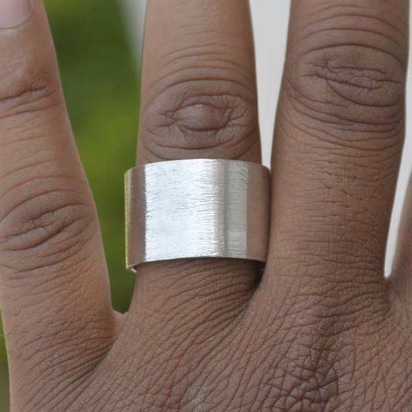 Wide Rings Silver Rings Men Adjustable Rings Mens Rings 