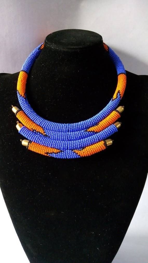 Orange Necklace - Handmade - Katie Bartels Jewelry