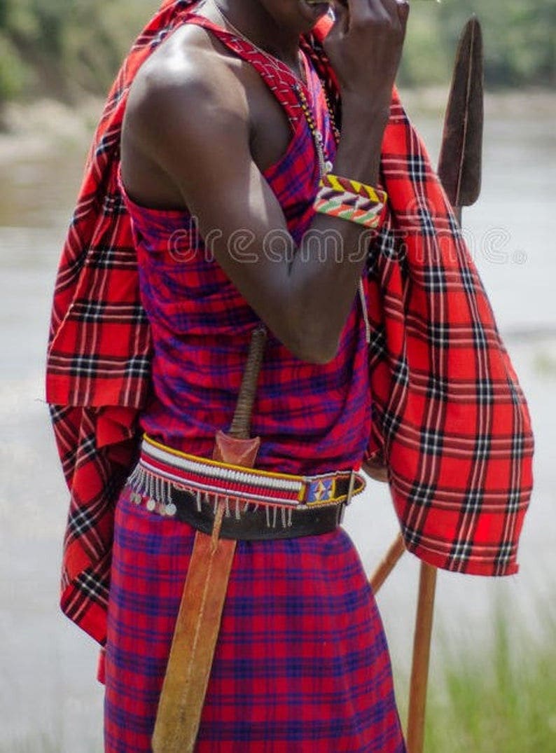 Maasai Bead Wide Wrap Bracelet, Diamond Tribal Pattern