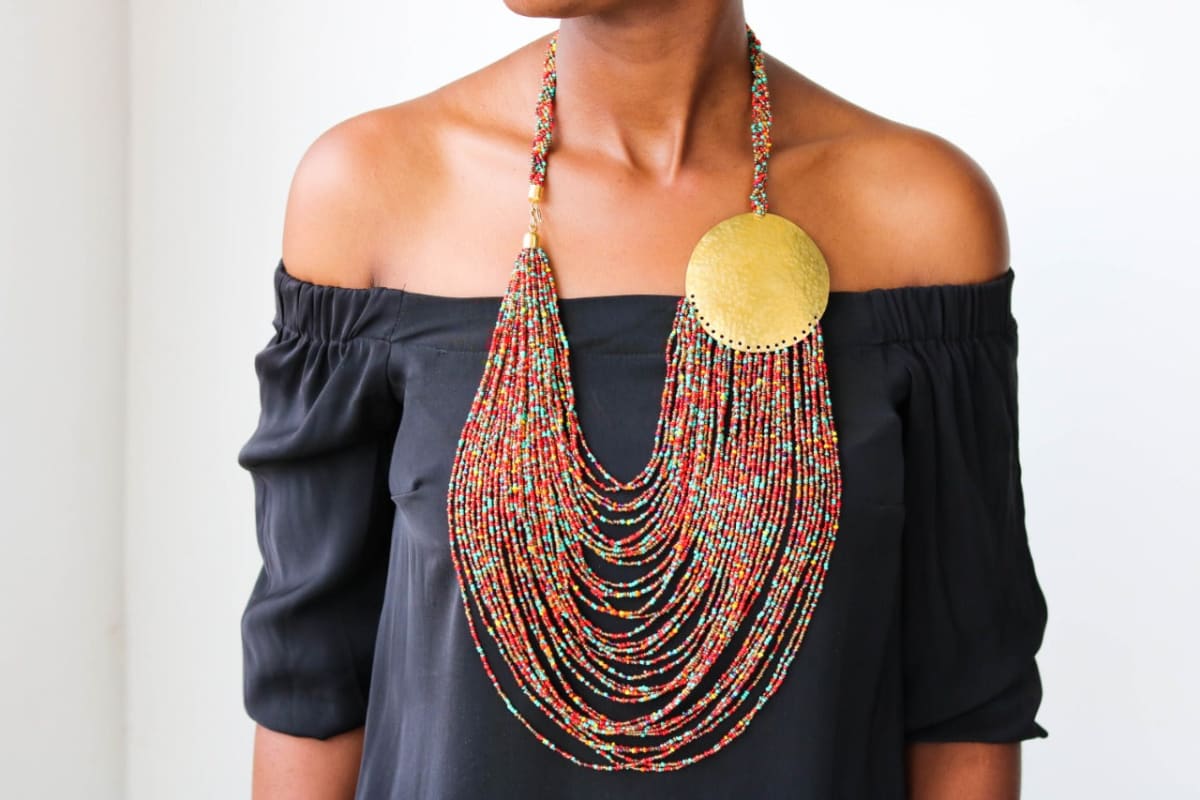 African Beaded necklace, Choker necklace, African jewelry, Maasai necklace,  Women - Africabaie.com