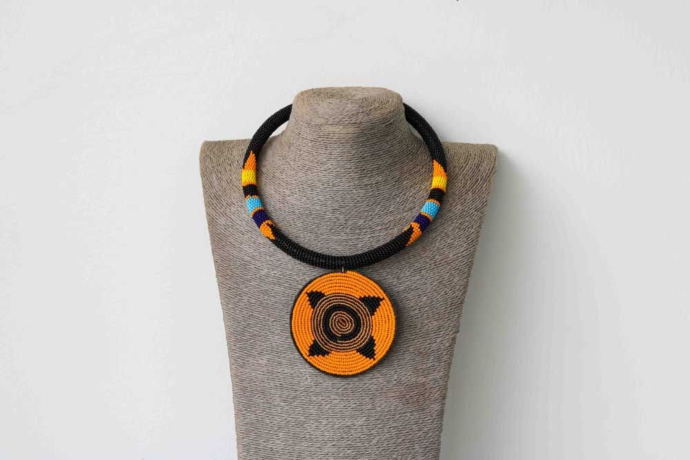 african pendant beaded necklace statement for women moms gift christmas her zulu handmade naruki crafts discovered 217