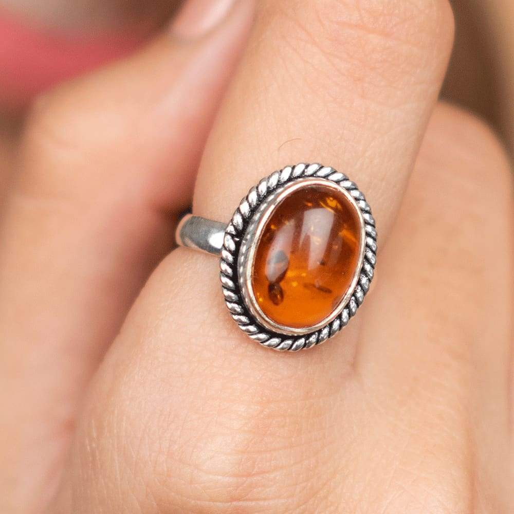Solid amber ring. Ring white amber. Amber jewelry AMBER HEART