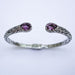 Bracelets Amethyst Silver Cuff Bracelet Gemstone Handmade Bali Jewelry Gift - by Craftnez