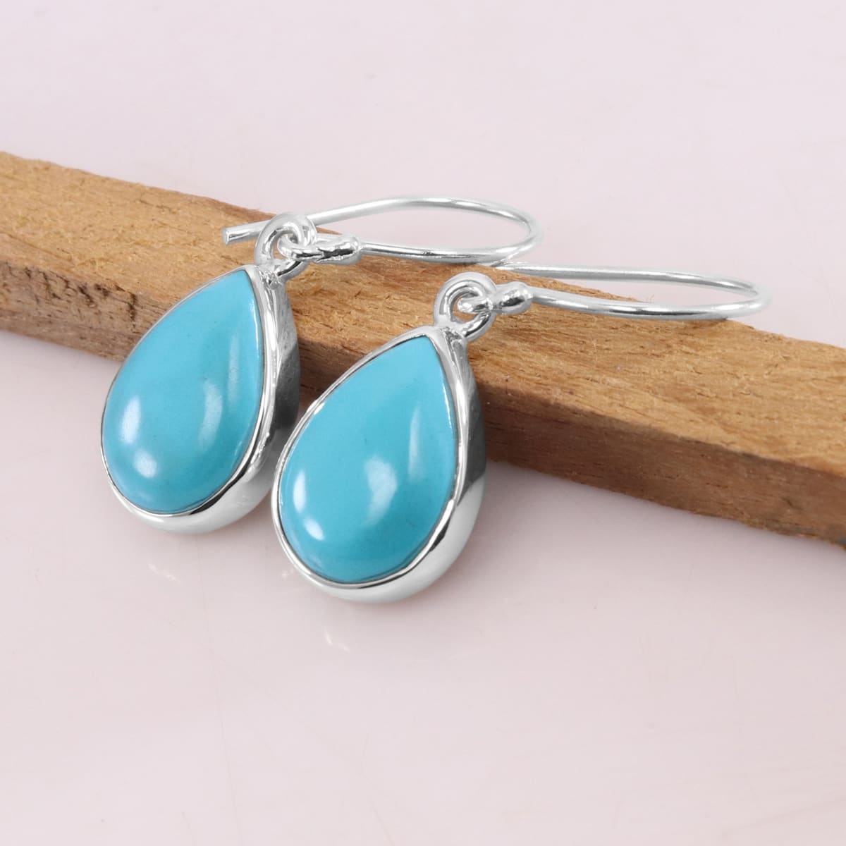 Teal Blue Color Meenakari Earrings (MKE1690TBLU)