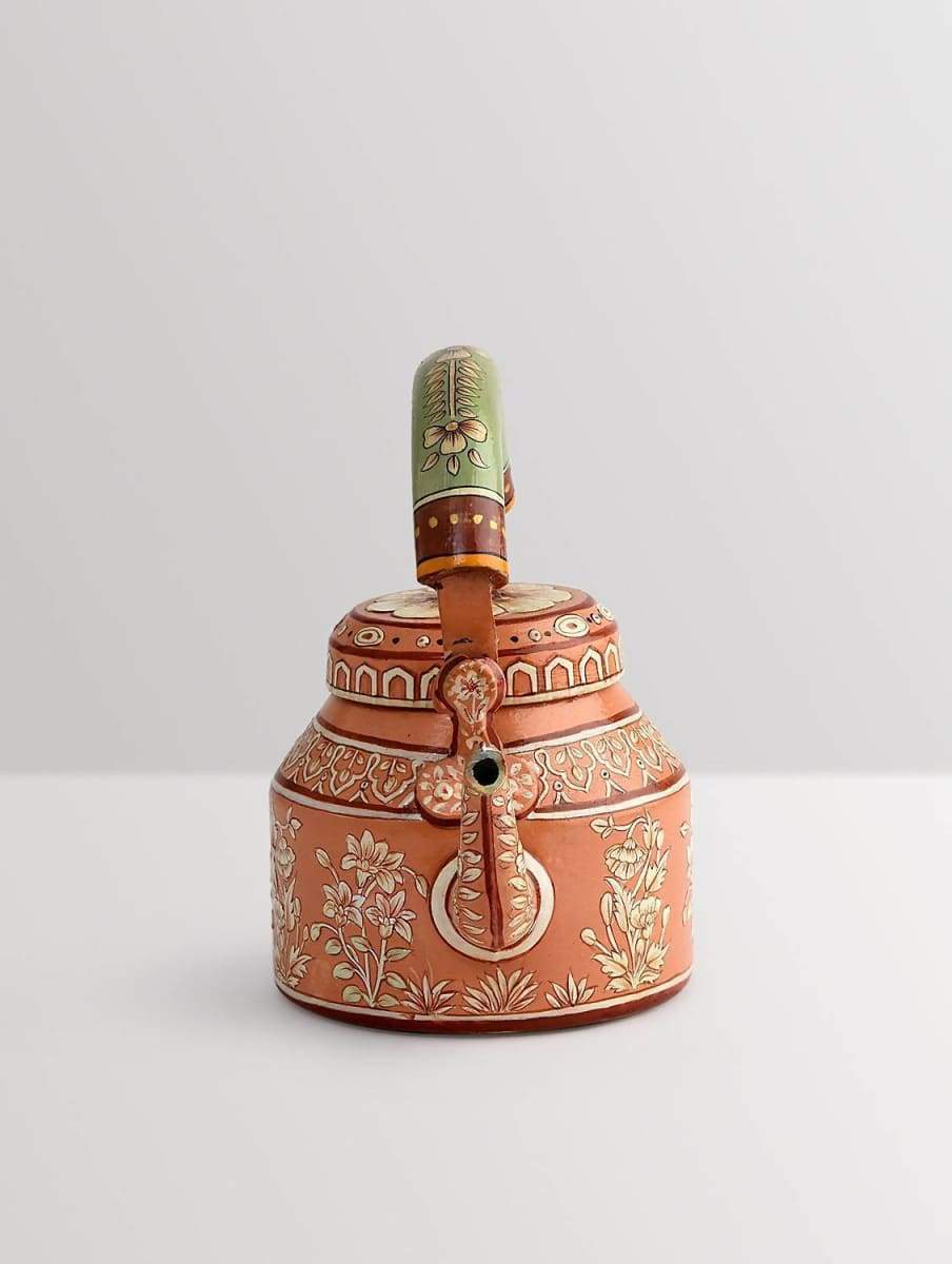 Craft Junction HandPainted Aluminium Traditional Colourfull Home Decor  Rajasthani Tea Kettle Decorative Showpiece - 21 cm