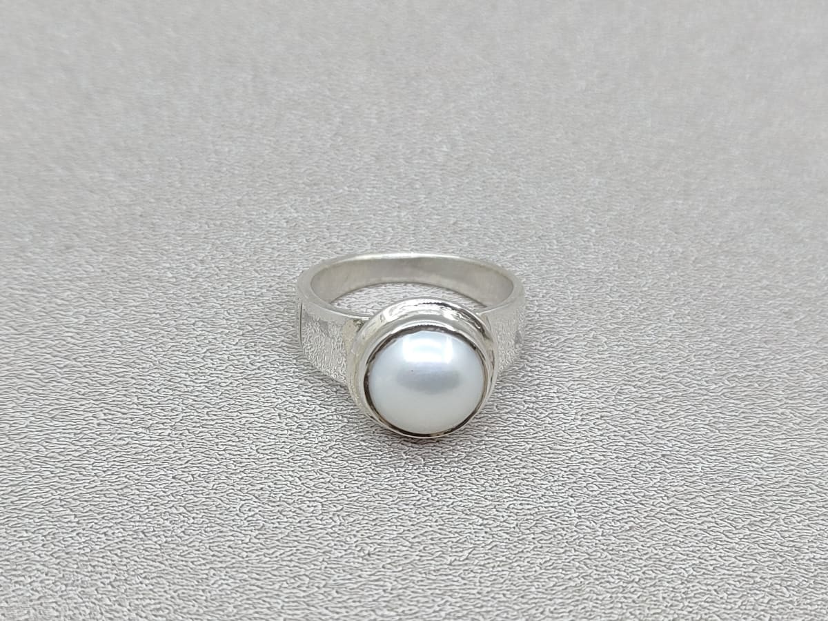 Handcraft Pearl Ring Silver 925 Sterling Silver Dainty Silver Freshwater Pearl  Ring Minimalist Ring Real Pearl Ring Silver - Etsy