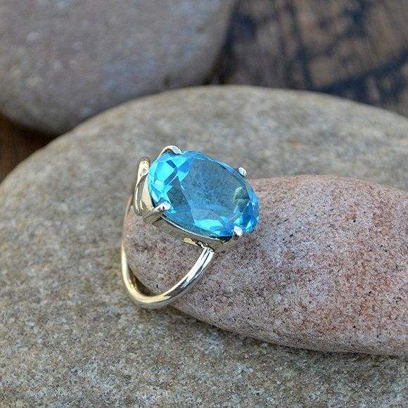 blue quartz ring