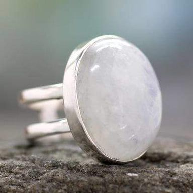 Boho Rainbow Moonstone Sterling Silver Ring Gift for Women Birthstone —  Discovered