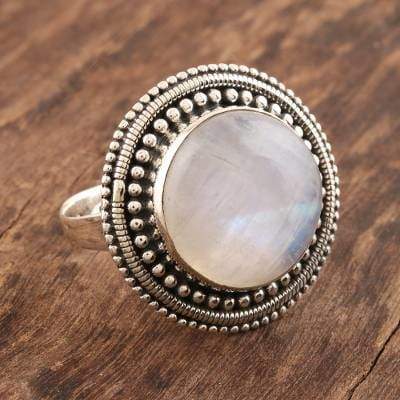 Boho Rainbow Moonstone Sterling Silver Ring Gift for Women Birthstone —  Discovered