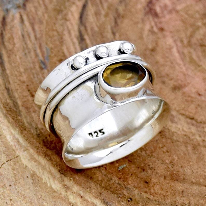 Spinner ring | Fidget ring | Anxiety ring | Sterling silver spinner ri
