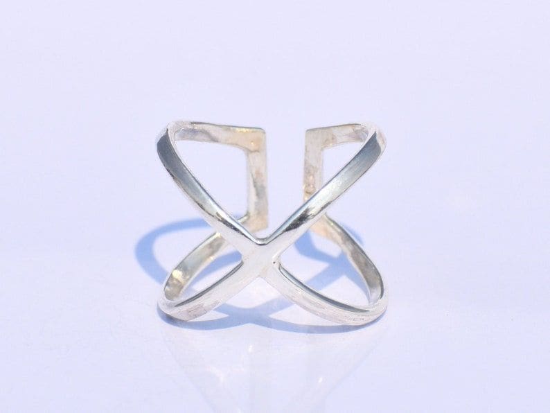 Rutilated Quartz Silver Hex Ring - Miche McClendon