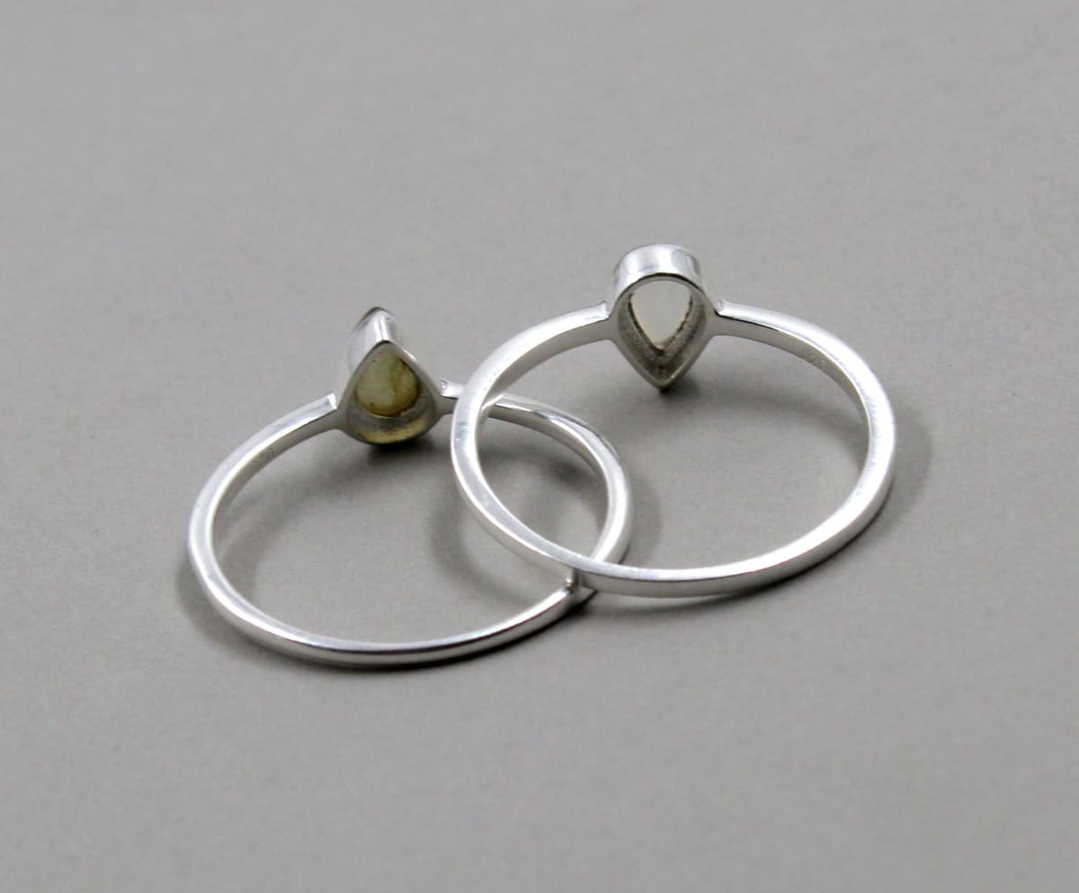 cute pair rings stacking ring combo promise handmade birthday 925 sterling silver minimalist jewelry moonstone dainty maya studio discovered 740