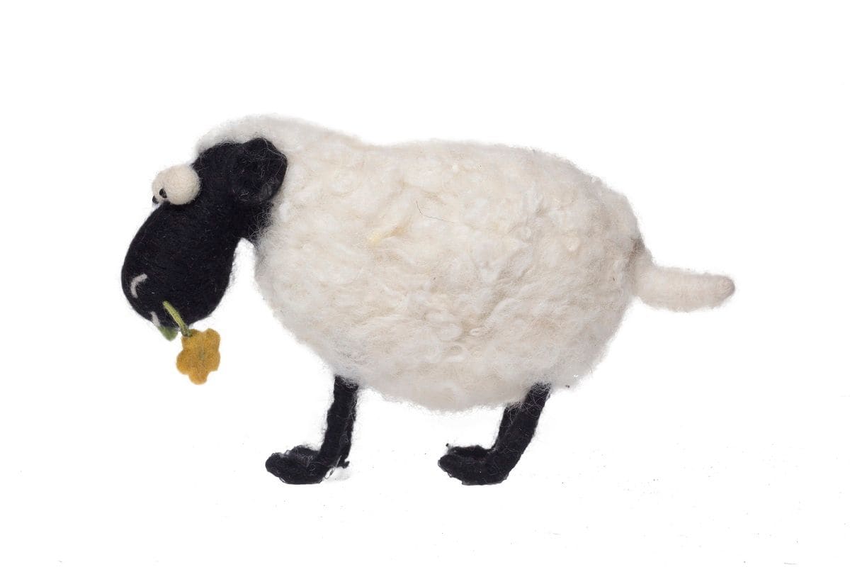  Lamb Figurine Handmade Lambs' Wool Felt Home Decor