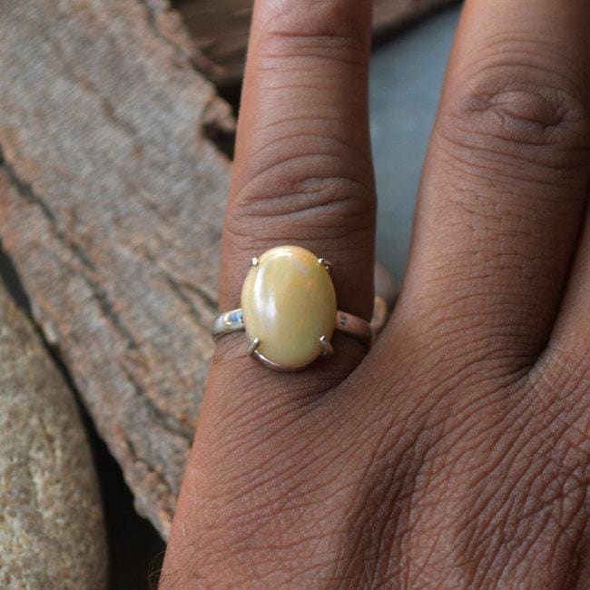 Ethiopian Welo Opal Silver Ring