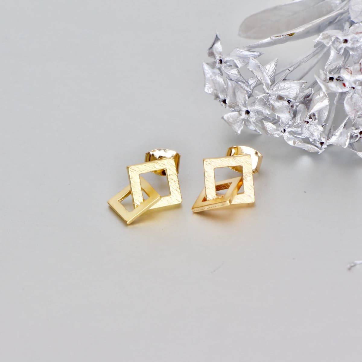 Buy Gem O Sparkle Natural Gemstone Square Shape Stud 925 Sterling Silver  Earrings for Women & Girls (Rose Gold Plated) Online at Best Prices in  India - JioMart.