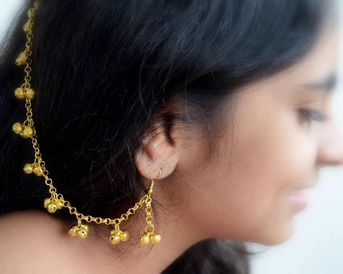 Buy Jalaja Queenly Hairchain Long Earring | Tarinika - Tarinika India