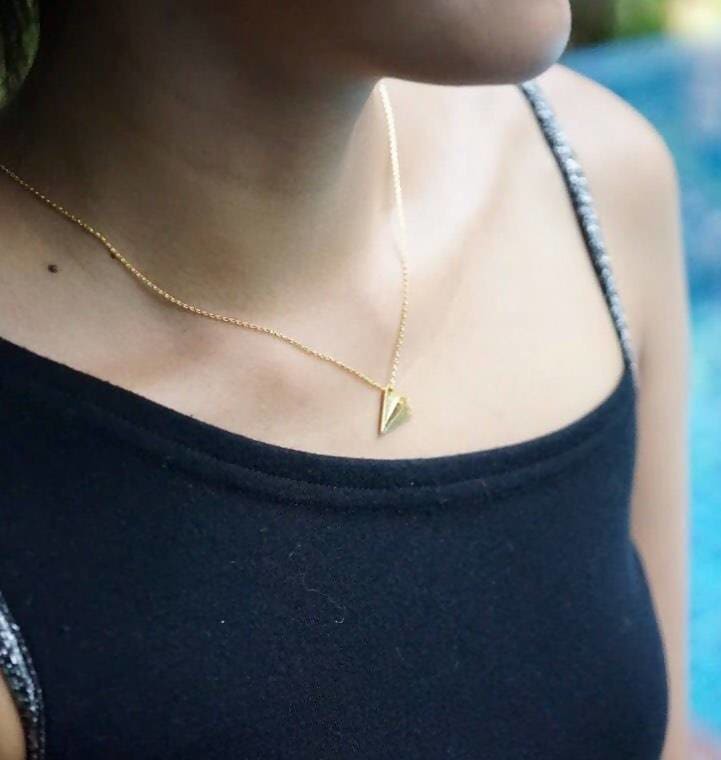 Small Golden Flakes Necklace by Victoria Cunningham - NEWTWIST