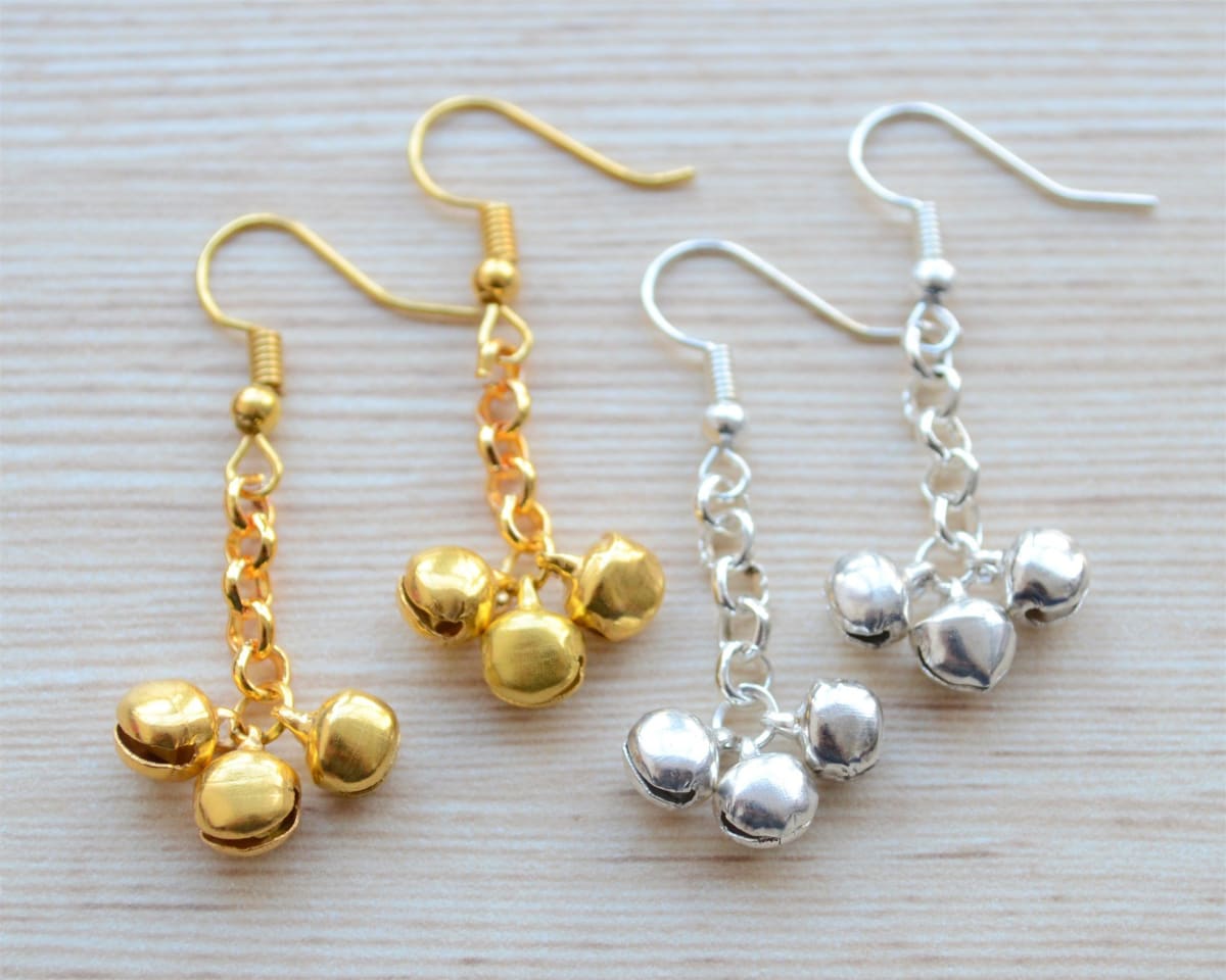 Trio Sphere Beaded Cluster Stud Earrings | Caitlyn Minimalist