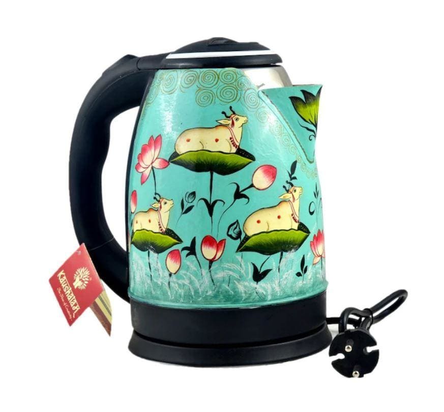 Tea Kettle Hand Painted Tea Kettle : Orange Delight, Painted in Embossed  Floral Mughal Art,washable Tea Pot 