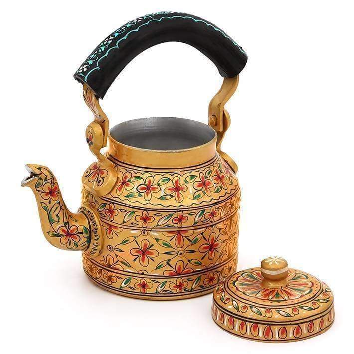 Kaushalam Hand painted Tea Kettle Small: Royal Jaipur, Handmade By  Mrinalika Jain