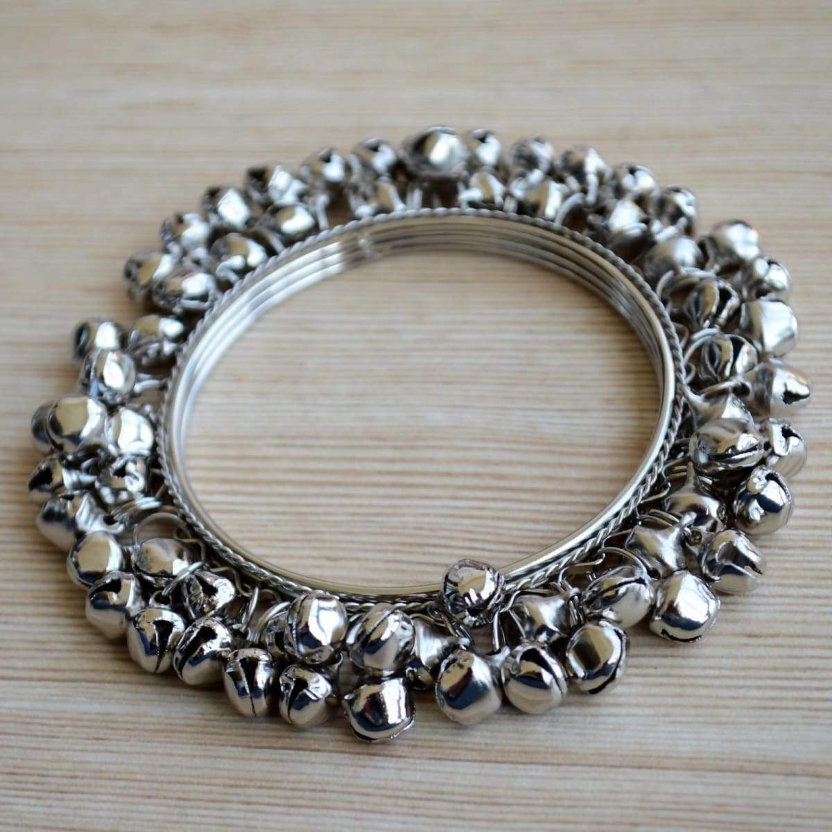 Buy Silver Oxidized Hand Carving Ghungroo Broad Bracelet, Afghani Look,  Openable, Adjustable Bangles, Free Size, Indian Jewellery, Free Shipp Online  in India - Etsy