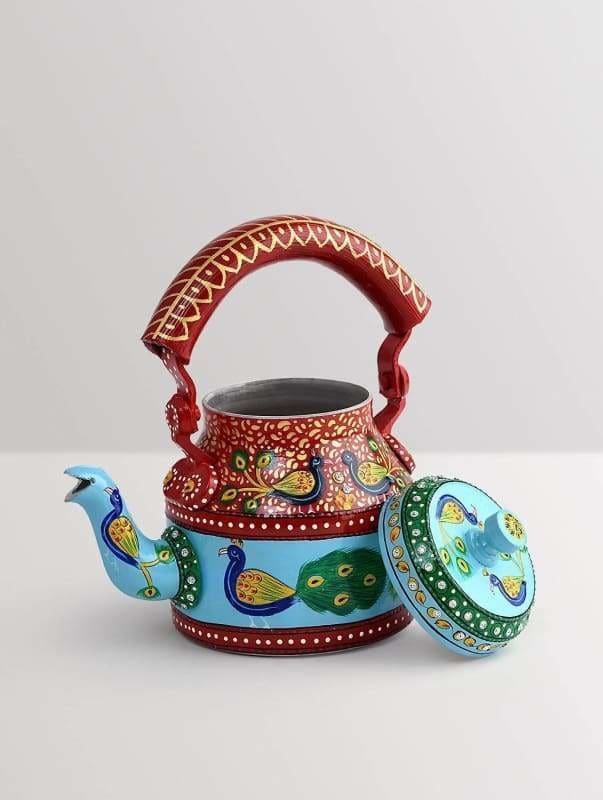 Kaushalam Hand painted Tea Kettle Small: Royal Jaipur, Handmade By  Mrinalika Jain