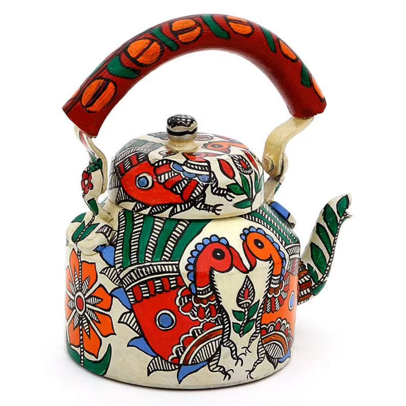 Hand Painted Tea Pot, Kaushalam Tea Kettle, Chai Kettle